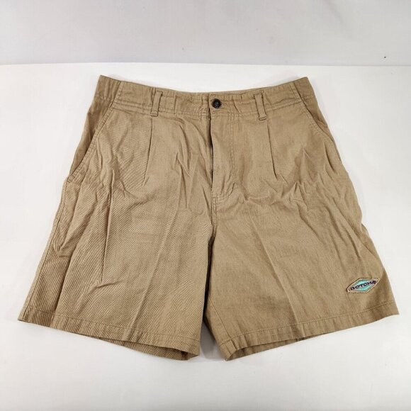 Gotcha Khaki Chino Shorts Mens Size 30 Vintage 100% Cotton Casual 80s Beige - Picture 1 of 9